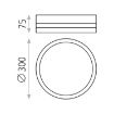 Immagine di Plafoniera Rotonda per Esterno 2xE27 Grigia Acai Ø30 cm IP54 ACB