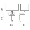 Immagine di Applique Spot Led Orientabile + Paralume Bianco Squadrato 1xE27 Carlo Nichel ACB