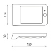 Immagine di Applique Bond Led Carica Solare e Sensore Movimento Nero IP64 ACB