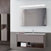 Immagine di Applique Led Lineare Specchio Bagno Argento Box L89 cm IP44 ACB