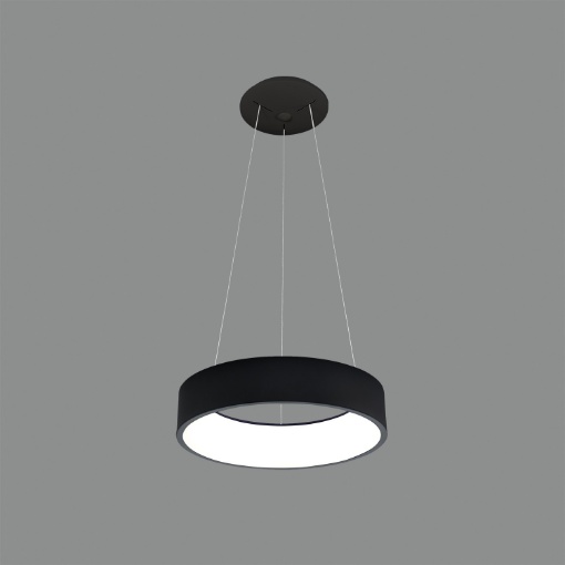 Immagine di Sospensione Moderna Dilga Led 27w CCT Anello Nero Ø45 cm ACB