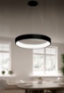 Immagine di Sospensione Moderna Dilga Led 27w CCT Anello Nero Ø45 cm ACB