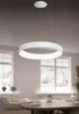 Immagine di Sospensione Bianca Moderna Dilga Anello Led 48w CCT Ø60 cm ACB