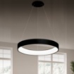 Immagine di Lampadario Sospensione Moderna Dilga Anello Nero Led 126w CCT Ø90 cm ACB