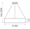 Picture of Lampadario Sospensione Moderna Dilga Anello Nero Led 126w CCT Ø90 cm ACB