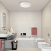 Immagine di Plafoniera Bagno Dins 2xE27 Vetro Bianco Ø26 cm IP44 ACB