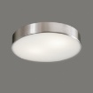 Immagine di Plafoniera Nichel Paralume Vetro Bianco Led 3000k o 4000k Ø26 cm IP44 ACB