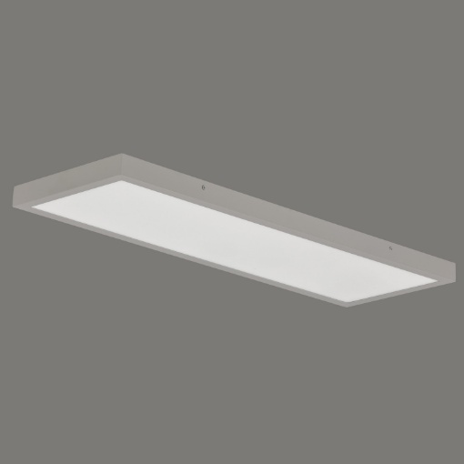 Immagine di Plafoniera Dono Rettangolo Argento Led Dali/Push Luce Naturale L90 cm ACB