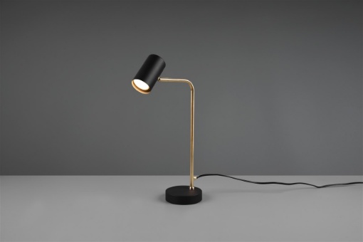 Immagine di Lumetto Minimal Marley Ottone con Spot Nero H45 Trio Lighting