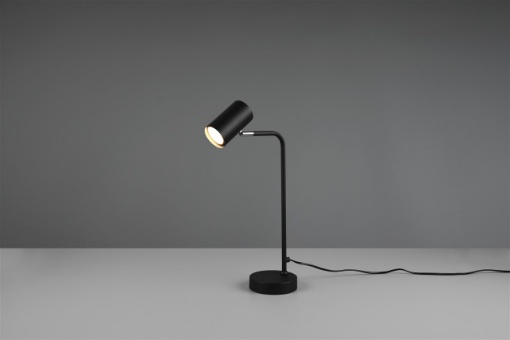 Immagine di Lampada Nera da Comodino Marley con Spot Cilindrico H45 Trio Lighting