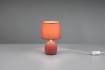 Immagine di Lumetto Malu Arancio Ceramica Paralume Tessuto 1xE14 Trio Lighting