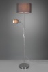 Picture of Piantana Owen Nichel con Spot Lettura e Paralume Tessuto Grigio Trio Lighting