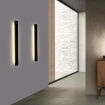 Immagine di Applique Led Design Lineare Luce Sopra e Sotto Fosca Nera L90 cm ACB