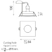 Picture of Faretto Quadrato Cromo per Incasso Fotsy GU10 ACB