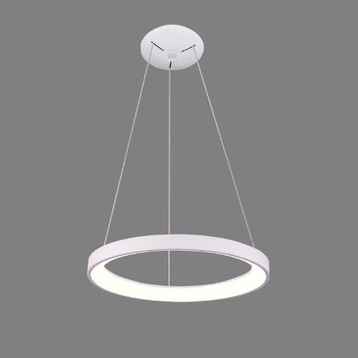 Immagine di Sospensione Anello Bianco Grace Led 50w Luce Naturale 4000k Ø58 cm ACB