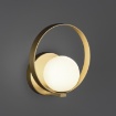 Immagine di Applique Halo Oro Diffusore Sfera Vetro Opale Led 5w CCT ACB