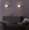 Immagine di Applique Halo Oro Diffusore Sfera Vetro Opale Led 5w CCT ACB