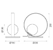 Picture of Lumetto Led CCT Halo Oro Paralume Sfera Vetro Opale ACB