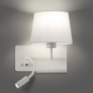 Immagine di Applique Hold E27+Spot Led da Lettura Bianco Lato Destro ACB