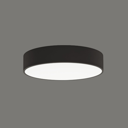 Immagine di Plafoniera Rotonda Moderna Isia Nera Led 40w CCT 3000k/4000k Ø40 cm ACB