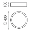 Picture of Plafoniera Oro Moderna Led 40w CCT 3000k/4000k Isia Ø40 cm ACB