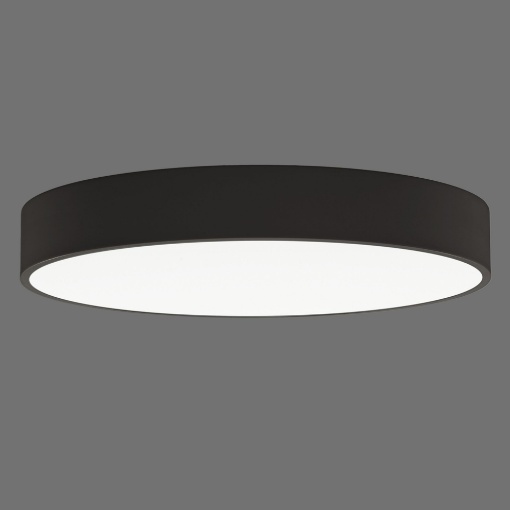 Immagine di Lampada da Soffitto Nera Rotonda Led 88w Luce Calda e Naturale Isia Ø80 cm ACB