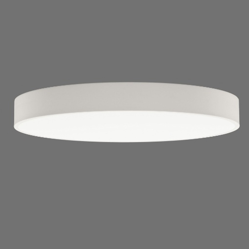 Immagine di Grande Plafoniera Bianca Led 150w CCT Luce Naturale o Calda Isia Ø100 cm ACB