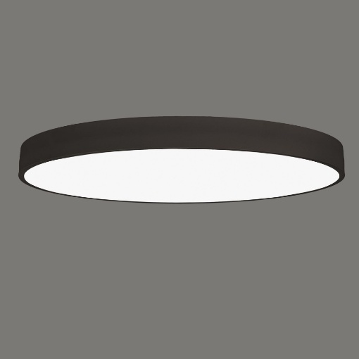 Immagine di Grande Plafoniera Design Moderna Led 150w CCT 3000k/4000k Isia Nero Ø100 cm ACB