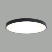 Immagine di Grande Plafoniera Led 72w Luce Calda o Naturale London Nero Ø80 cm ACB