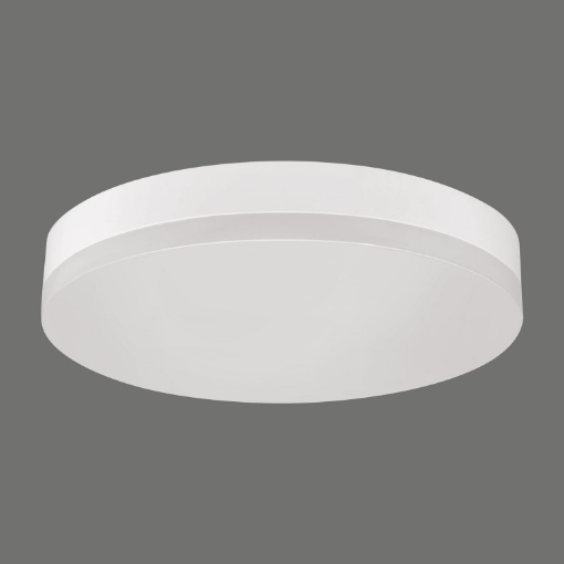 Immagine di Plafoniera Rotonda Bianca Madison Luce Led Calda Fredda e Naturale con Kit Emergenza IP54 ACB