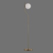 Immagine di Piantana Design Maui Oro Anticato Paralume Sfera Vetro Bianco H145 cm ACB