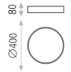 Immagine di Plafoniera Rotonda Bianca Led 22w 3000k o 4000k Minsk Ø40 cm ACB