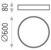 Immagine di Plafoniera Bianca Rotonda Led 42w 3000k o 4000k Minsk Ø60 cm ACB