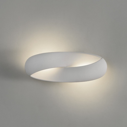 Immagine di Applique Decorativa Design Intreccio Bianco Norma Doppia Emissione Led ACB