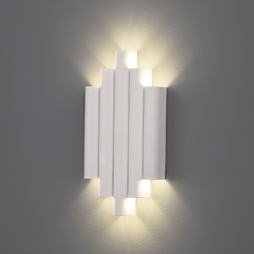 Immagine di Applique Bianca Robin 5 Cilindri Led Luce Sopra e Sotto H30 cm ACB