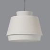 Immagine di Lampada a Sospensione Paralume Lino Bianco Aspen Ø60 cm ACB