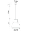 Immagine di Sospensione Isola Bar Krabi-S Cupola Giallo 1xE27 Ø25 cm ACB