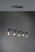 Immagine di Lampada a Sospensione Nera 5 Portalampada E27 Vannes Trio Lighting