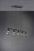 Immagine di Lampada a Sospensione Nera 5 Portalampada E27 Vannes Trio Lighting