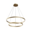 Immagine di Lampadario a Sospensione Moderno Rim 2 Anelli Led Ottone Maytoni