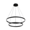 Immagine di Lampadario Doppio Anello Nero Led 88w 4000k Per Salotto Rim Maytoni