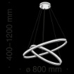 Immagine di Lampadario Doppio Anello Nero Led 88w 4000k Per Salotto Rim Maytoni