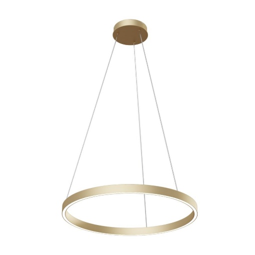 Immagine di Lampada a Sospensione Moderna Rim Anello Led 37w 4000k Ottone 60 cm Maytoni