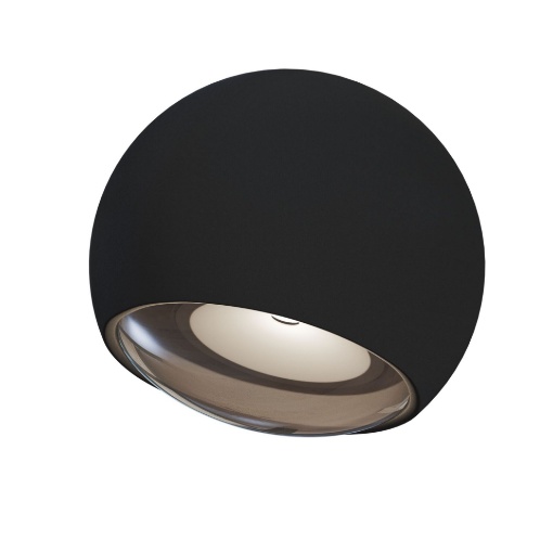 Immagine di Applique Parete Led per Esterno Stream Sfera Nera IP54 Maytoni