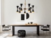 Immagine di Lampadario Moderno Vesper Nero e Oro 14 Coni Luce Orientabile Maytoni