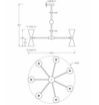 Immagine di Lampadario Moderno Vesper Bianco e Oro 14 Diffusori Conici Regolabili Maytoni