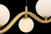 Immagine di Lampadario Moderno Uva Struttura Onda Oro 7 Sfere Vetro Bianco Maytoni