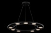 Immagine di Grande Lampadario Fad Disco Nero 80 cm 9 Luci Led 63w 3000k Maytoni