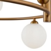 Immagine di Lampadario Sospensione Ottone Moderna Ring Anello 6 Sfere Vetro Maytoni