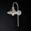 Immagine di Applique Lanterna Verso il Basso Stile Industriale Cantina Bianco Argento Be Light